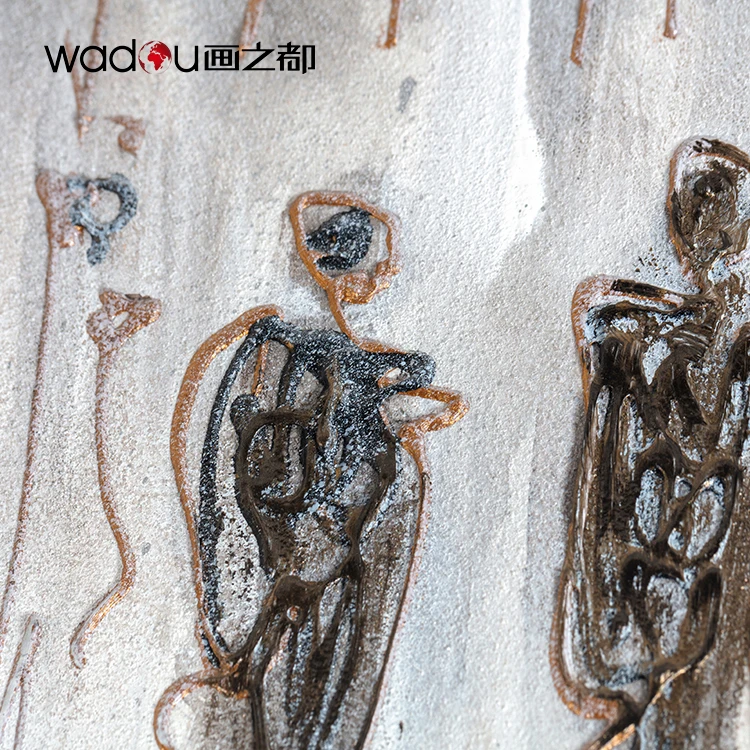 90*90cm Abstract 100% Hand Painted City Landscape Cross Wall Painting Abstract Art For Home Decor