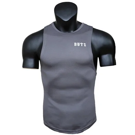 custom private label gym fitness & yoga wear quick drying white men vest