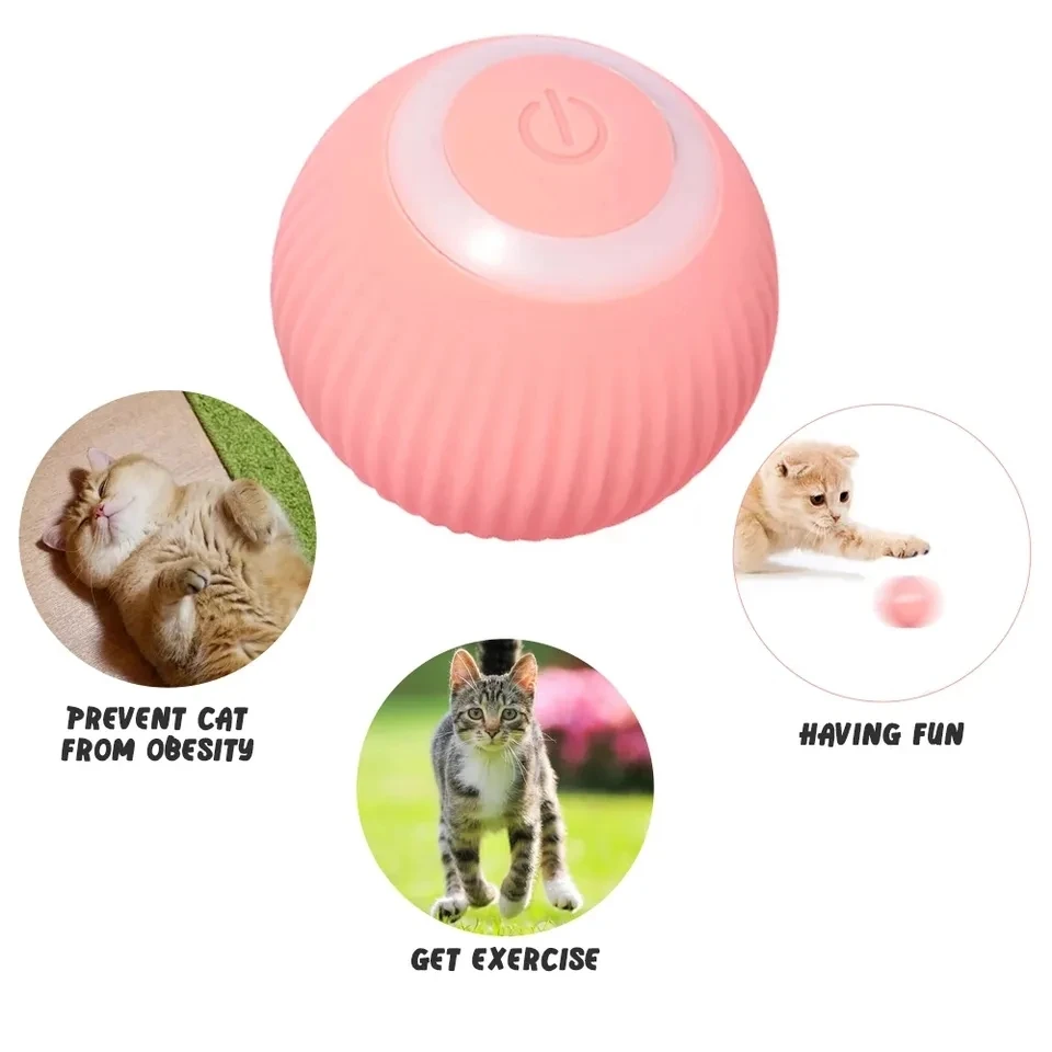 New Usb Charging Auto Ball Intelligent Funny Cat Interactive Toys Electric Pet Ball Smart Cat Ball Toy