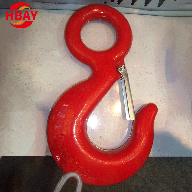Rigging manufactured lifting 320a lifting eye hoist hook with safety latch