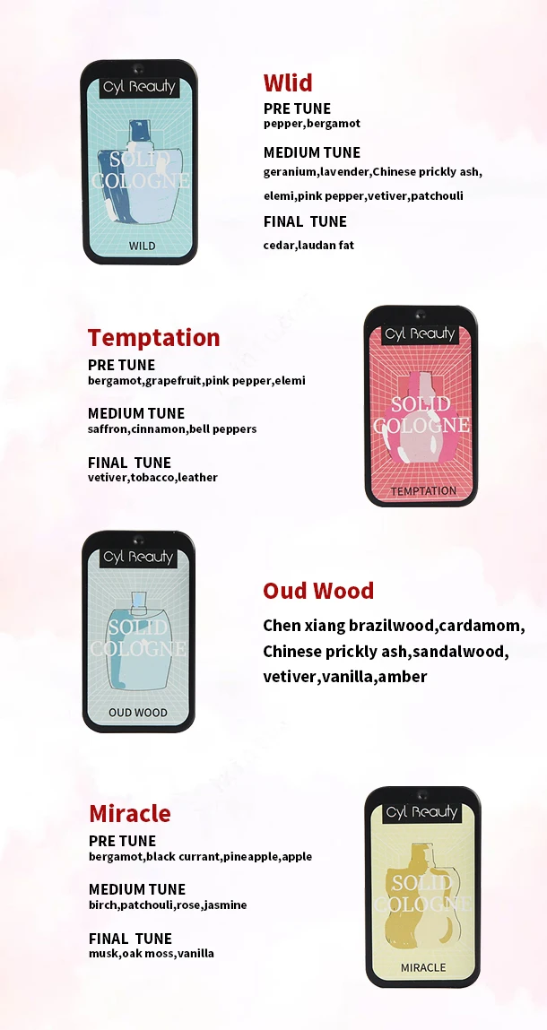 Wholesale Custom Best Private label Body Solid cologne Natural Portable Fragrance durable Solid perfume for men and women