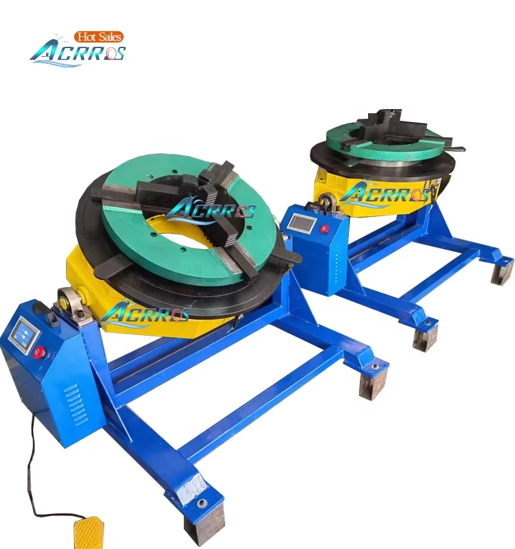 New Industrial Rotary Turntables 600 kgs Capacity with 240mm Hole 2Meters Aluminum Rails Welding Positioner