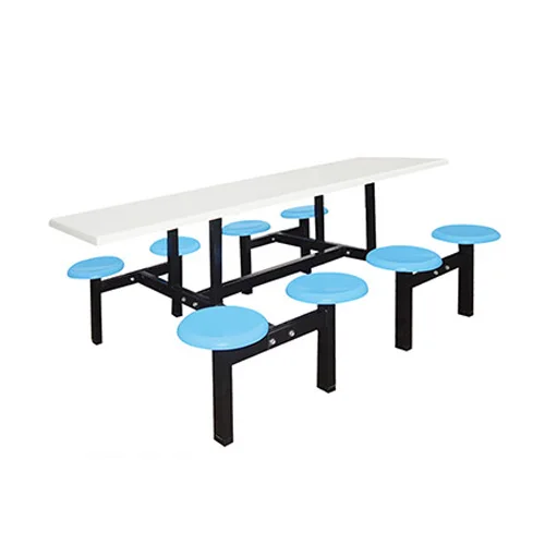
high quality cheap eight seater dining table school funiture stainless steel folding student desk and chair 