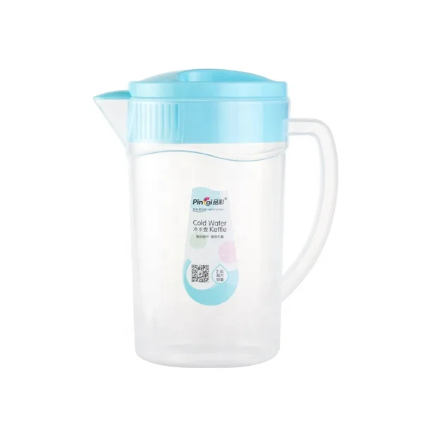 2.4L transparent pp plastic beer/tea/water pitcher BPA free plastic water jug with lid