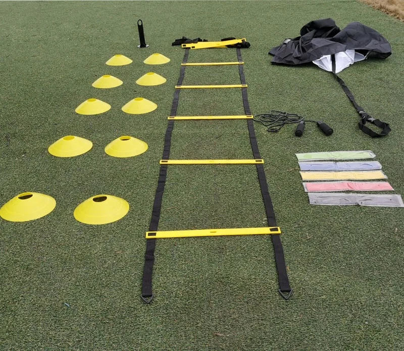 
High Quality Agility Training Set Including Agility Lader Cones Parachute jump rope resistance bands Full Items 