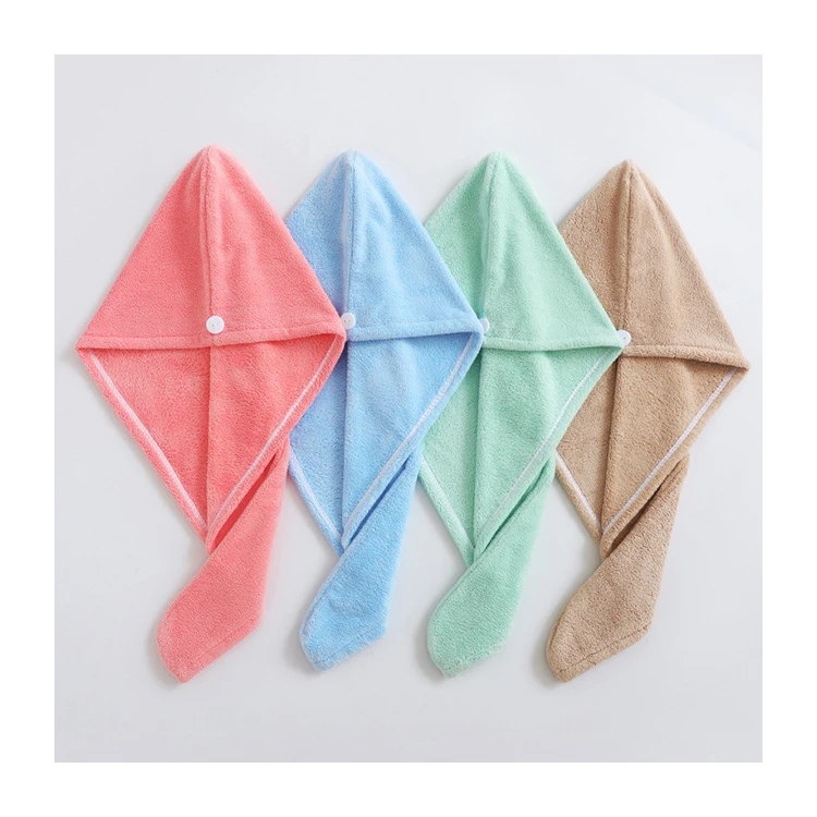 Bulk manufacturer double layers microfiber hair dry urban hair towels