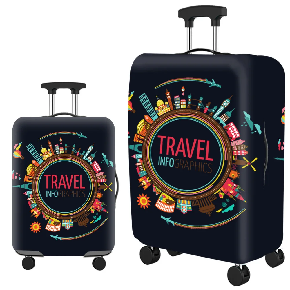 High Elastic waterproof stretch trunk case luggage pull rod case dust cover, Elastic Thick Travel Thick Stretchy Luggage Covers/