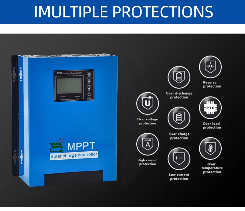 30A 40A 60 AMP 80A 120A 100A PV Solar Panel System Battery Regulateur MPPT Controller 48V 24V 12V 96V Solar Charger Controller