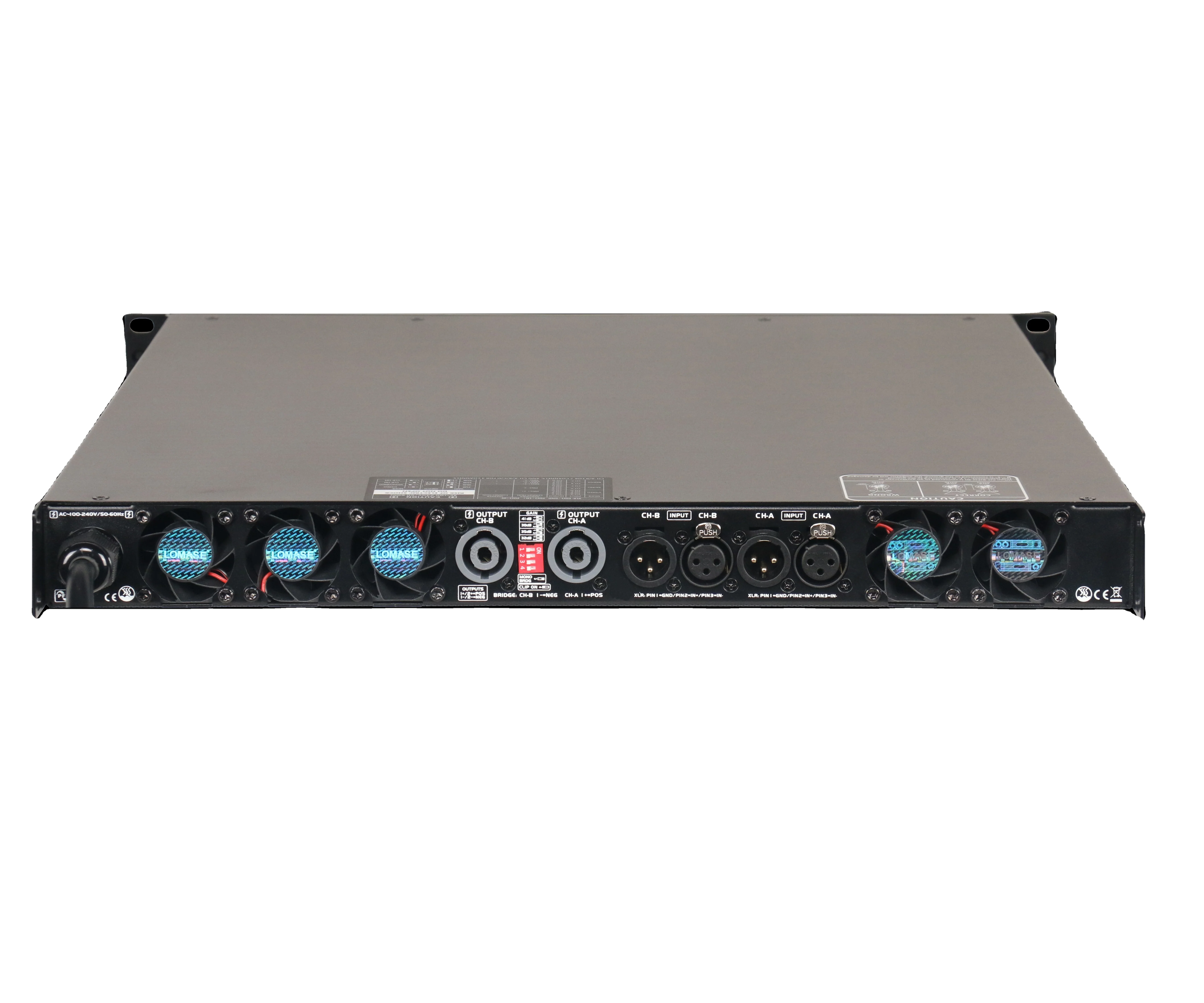 Latest version 1U digital power amplifier 3500w havePFC features high-power
