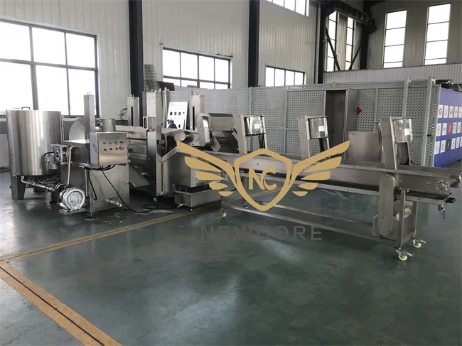 Electric frying machine continuous mesh belt cassava fryer nugget donut gas heating belt conveyor frying machine
