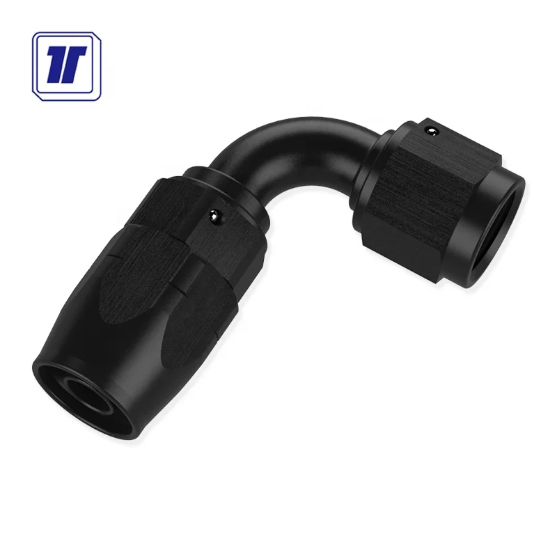 90 Degree Swivel Cutter Hose Ends AN6 AN8 AN10 AN16 Female AN Aluminium Fittings Racing Car