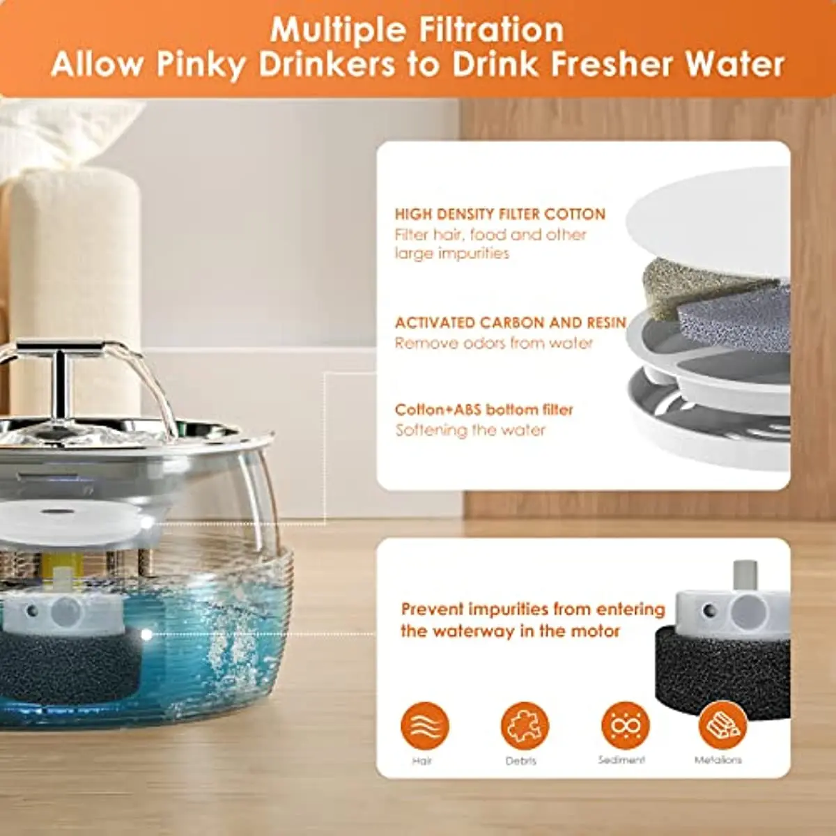 NEW Stainless Steel Cat Water Fountain 3L Pet Water Fountain Ultra-Quiet Pump Drinking Fountain Dispenser Pet Manufacturer