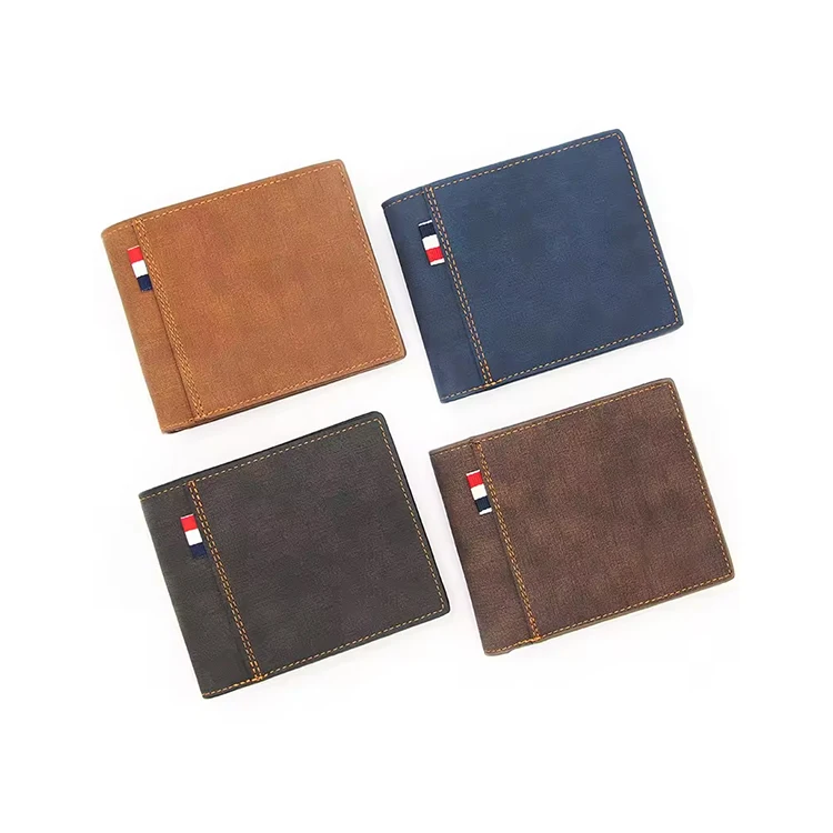 New arrival Frosted Short Big Volume Wallets Leather Men