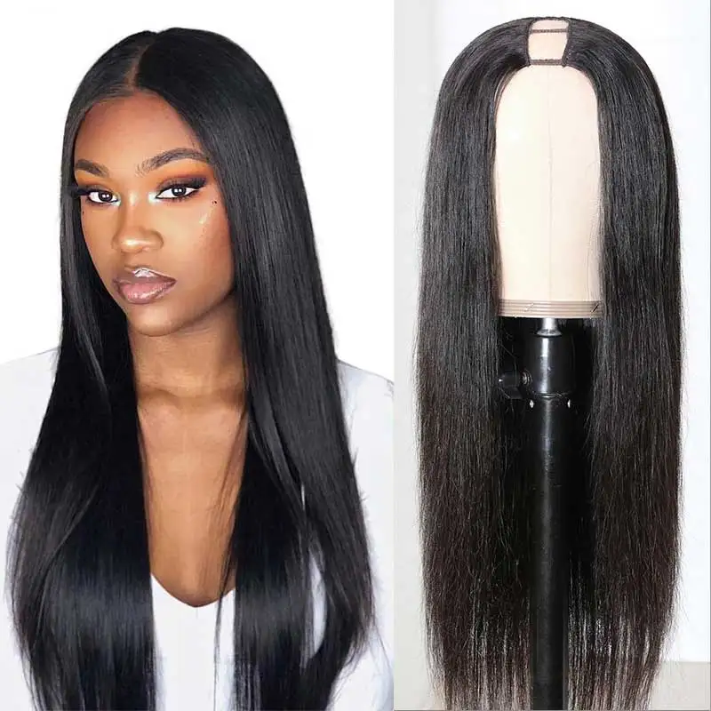 
Wholesale U Part Wig 30 Inch 32 Inch Straight Cambodia Virgin Human Hair Wigs,Affordable High Quality Hair Wigs For Black Women 
