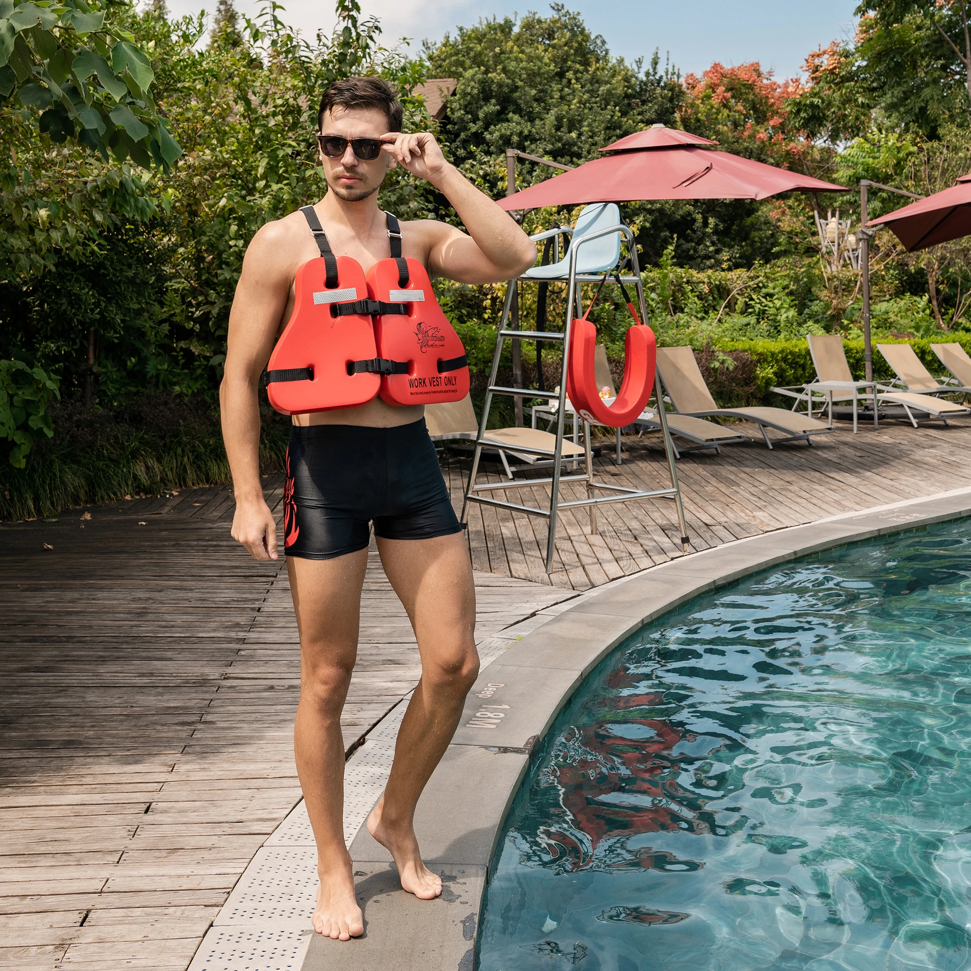 Спасательный жилет для нефтяных буровых платформ детей и взрослых из винила NBR погружения в воду трех