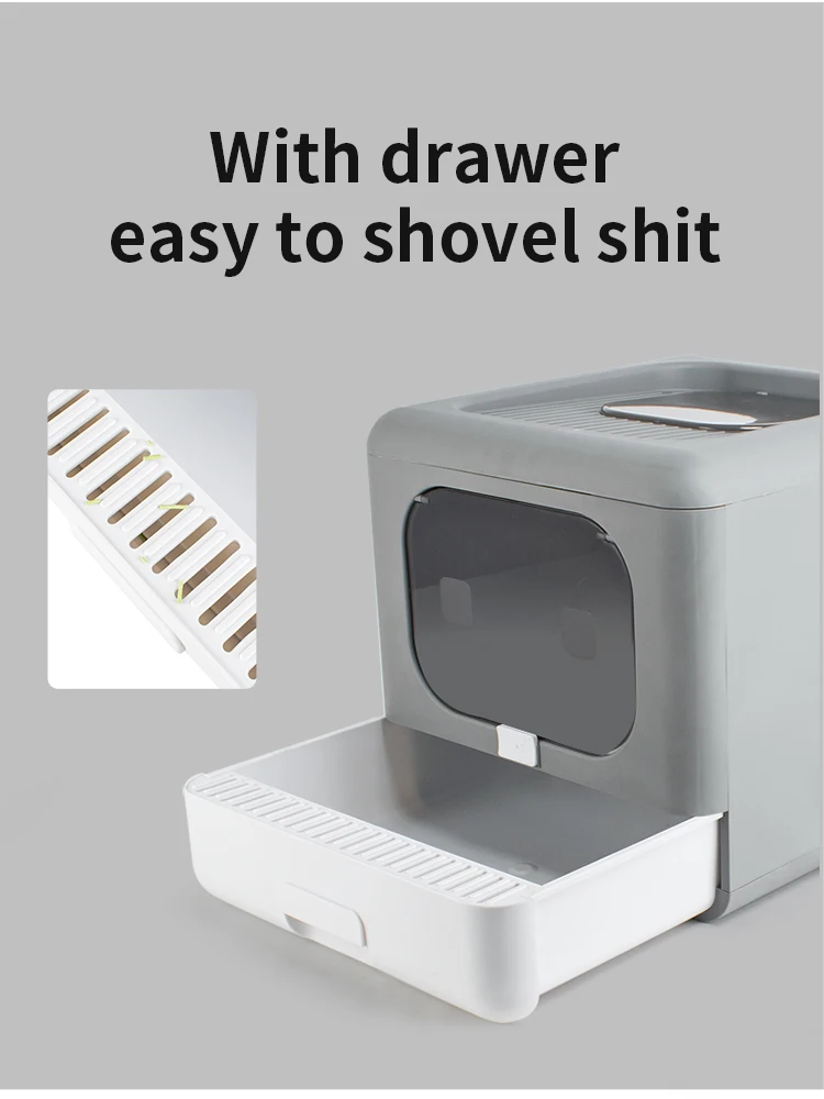 Pet Products New  Design Large Foldable Cat Litter Box Small Packing Pet Grooming Product