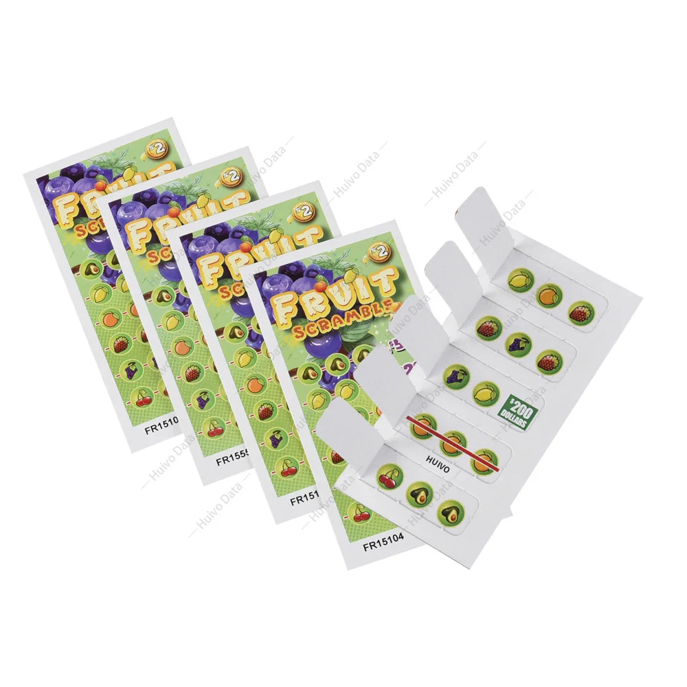 Customization Peel Off Lottery Ticket Instant Lottery Ticket Pull Tabs Lottery Tickets With Five Windows