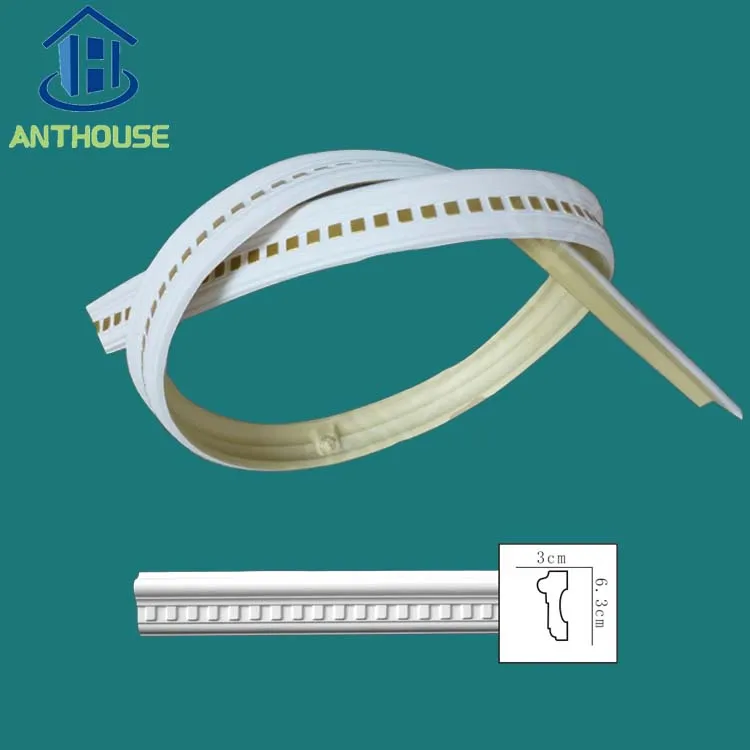 Polyurethane crave crown moulding pvc foam cornice moulding and ceiling decorative moulding line