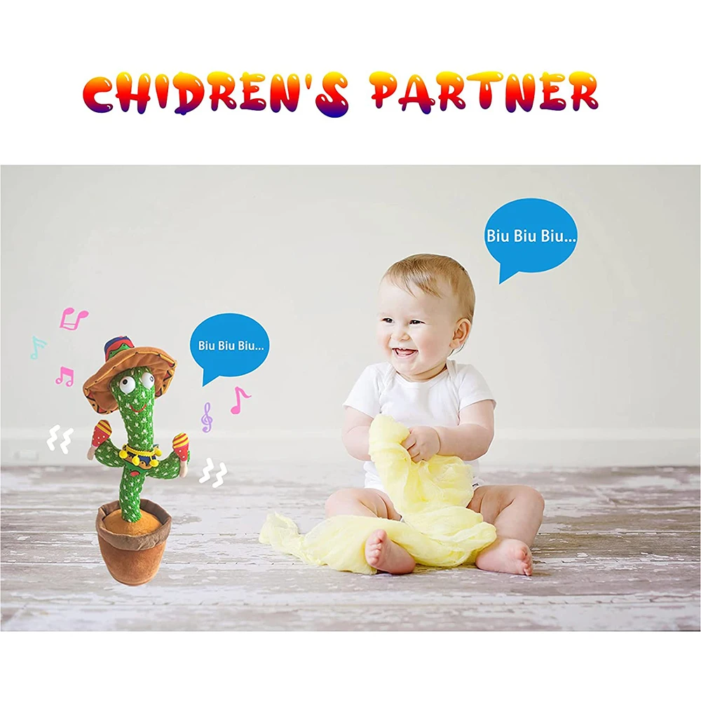 Factory hot selling electric Singing Dancing Saxophone Cactus Toys recording plush toy dancing