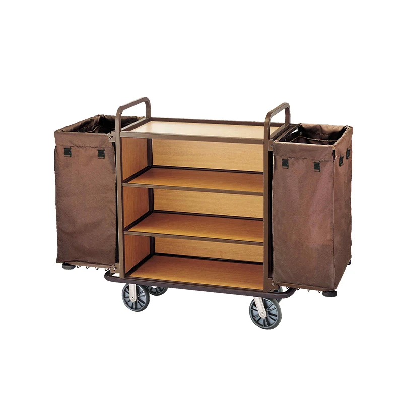 Commercial Hotel Housekeeping Cart Guestroom Room Service Cart Laundry Recycling Cleaning Trolley