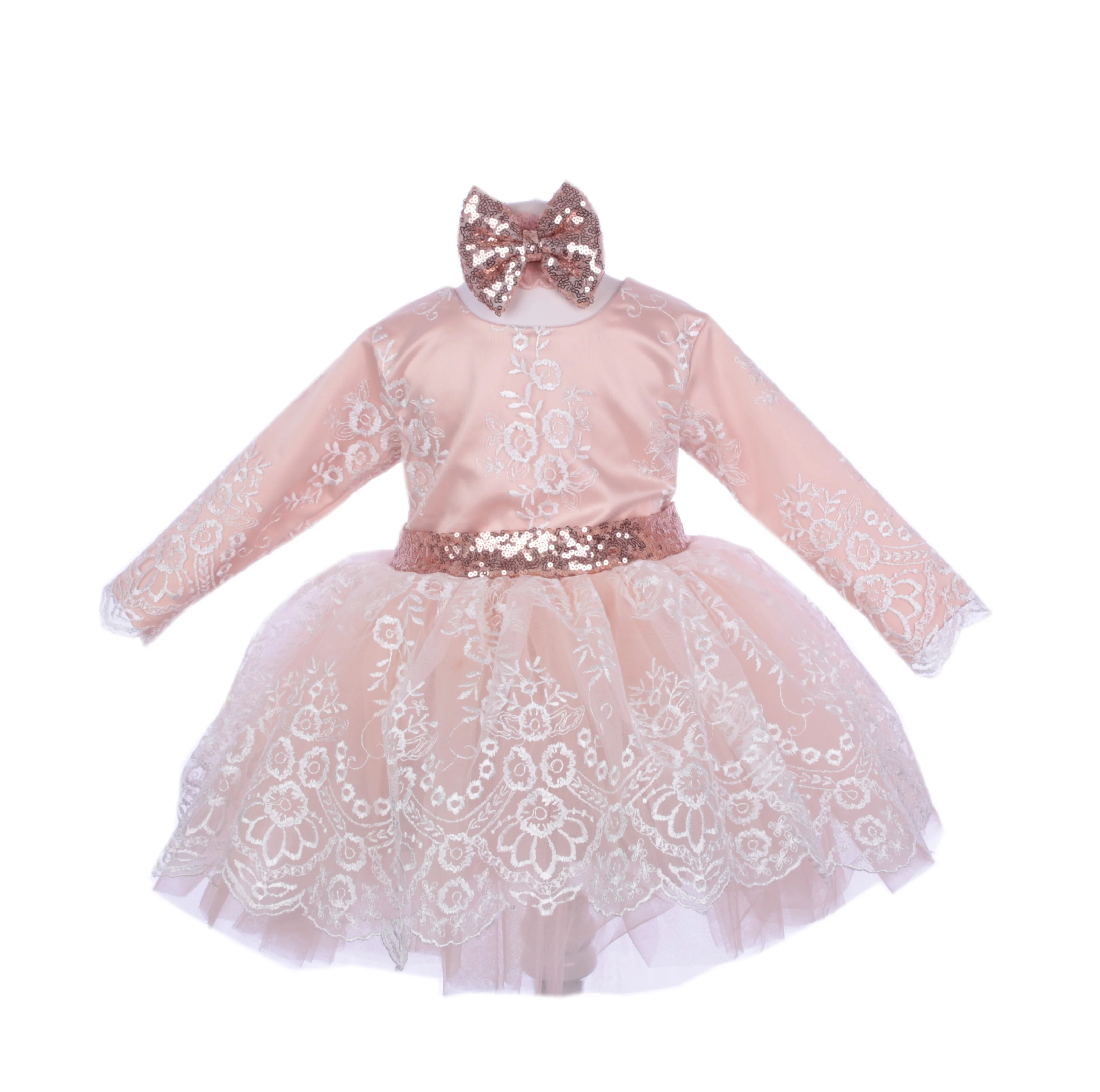 2022 Special Sale Little Girl Dress Baby Girls Dresses Wholesale Long Sleeve Modern Design Party Wedding Birthday Kids Children