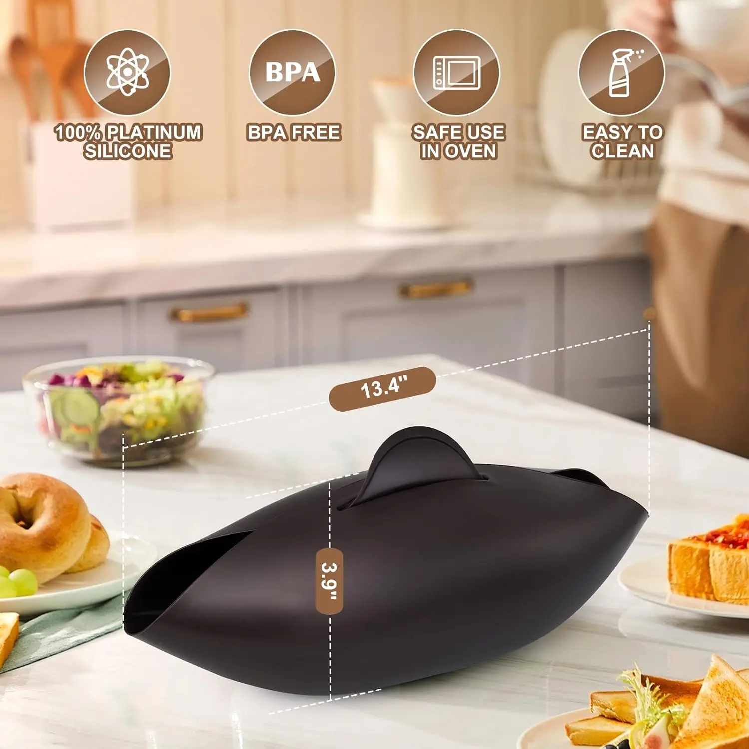 High Temperature Resistant Silicone Loaf Pan Baking Mould for Bread Fish Silicone Baking Bread Bowl