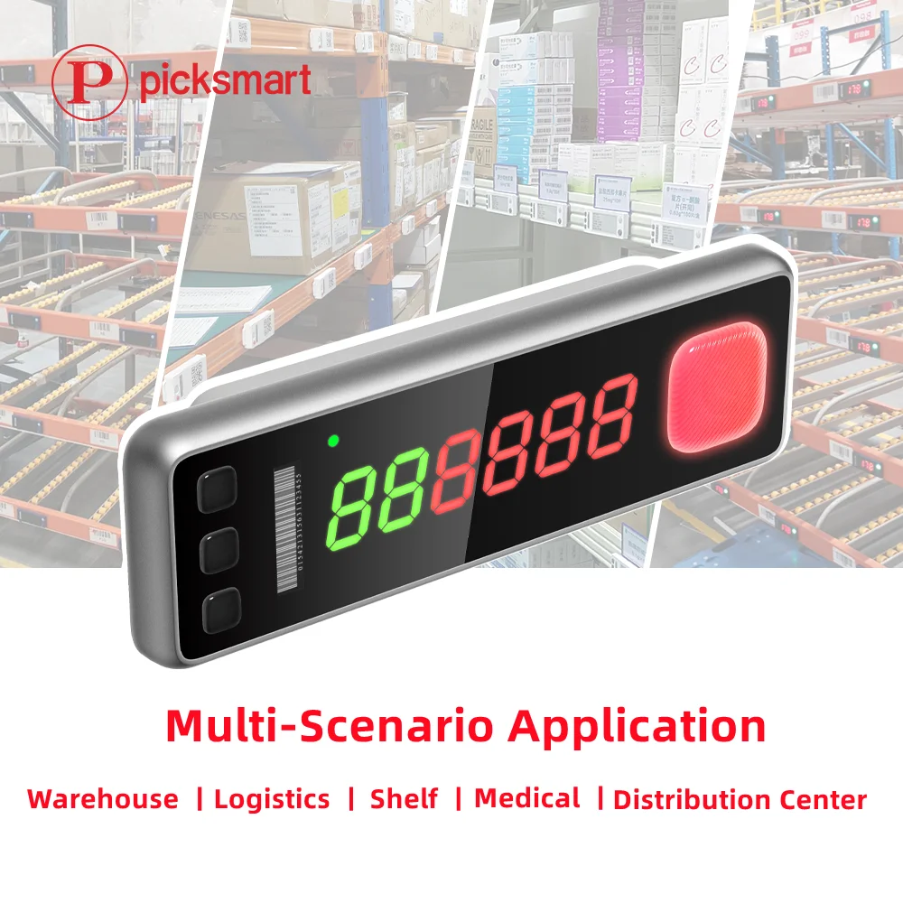 Picksmart сортировки система для того, чтобы свет полосы света комплектации палочки для освещения системы ЛЭП 6-значный цифровой полка эикеточная rfid теги