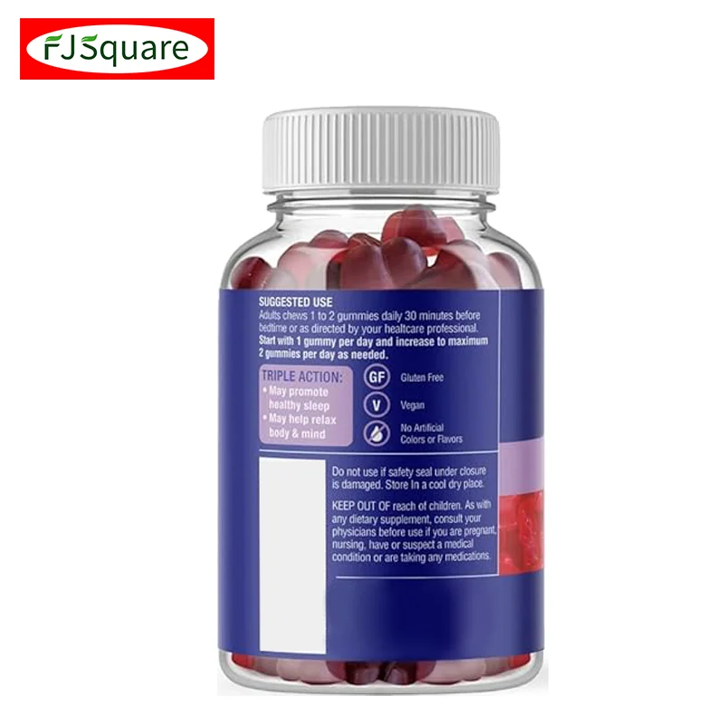 High Quality Private Label Vegan Melatonin Gummies Excellent for Relaxation and Sleep Adult Dosage Form Dietary Supplement