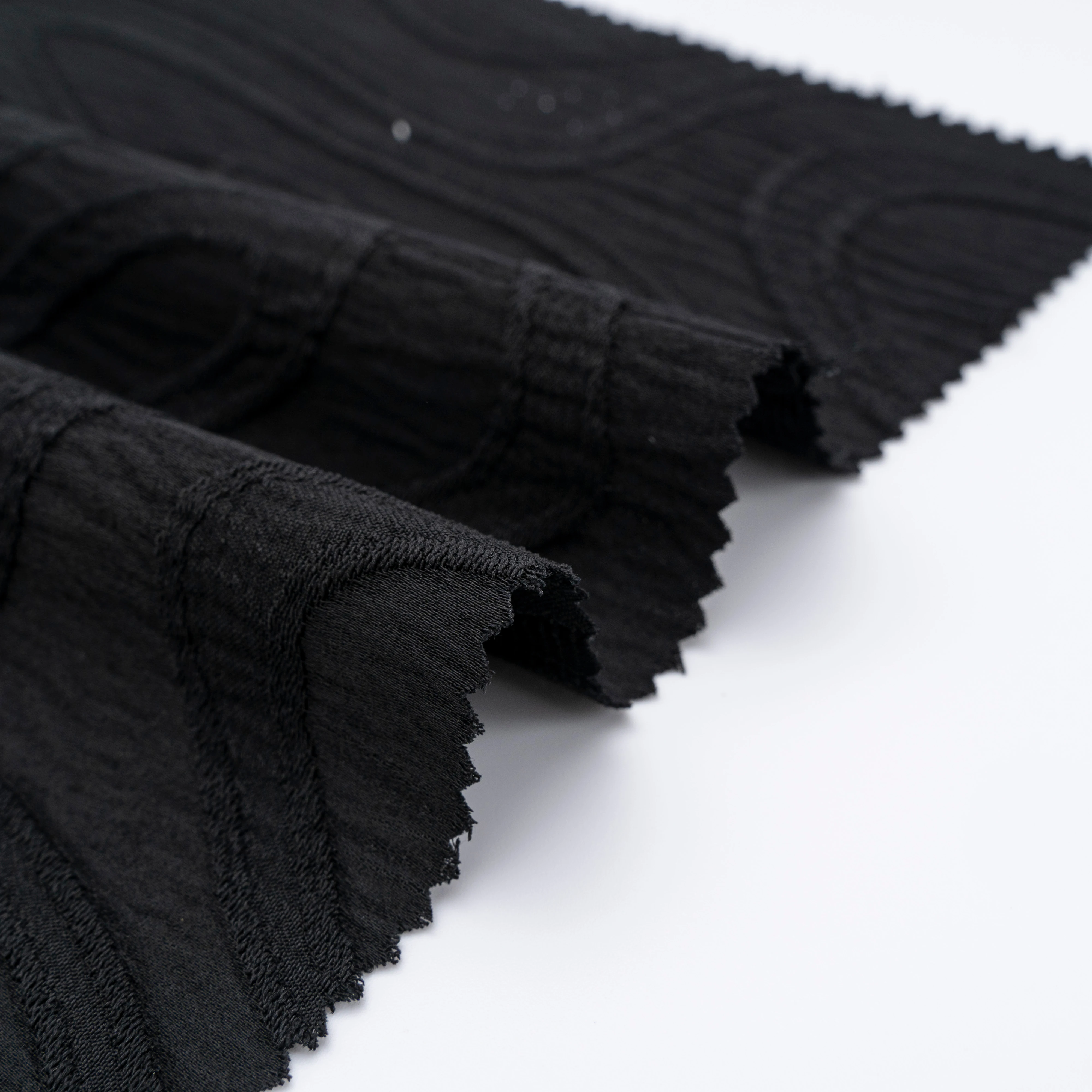 Fashionable Polyester Jacquard Material Formal Black Internt Abaya Fabric Pakistan