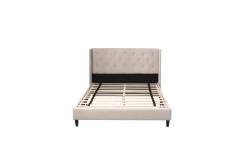 Supplier king platform size frame upholstered tufted  frame french bed