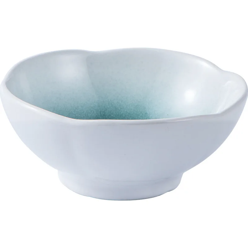 Creative Japanese kiln changing ceramic rice bowl small salad bowl soup bowl