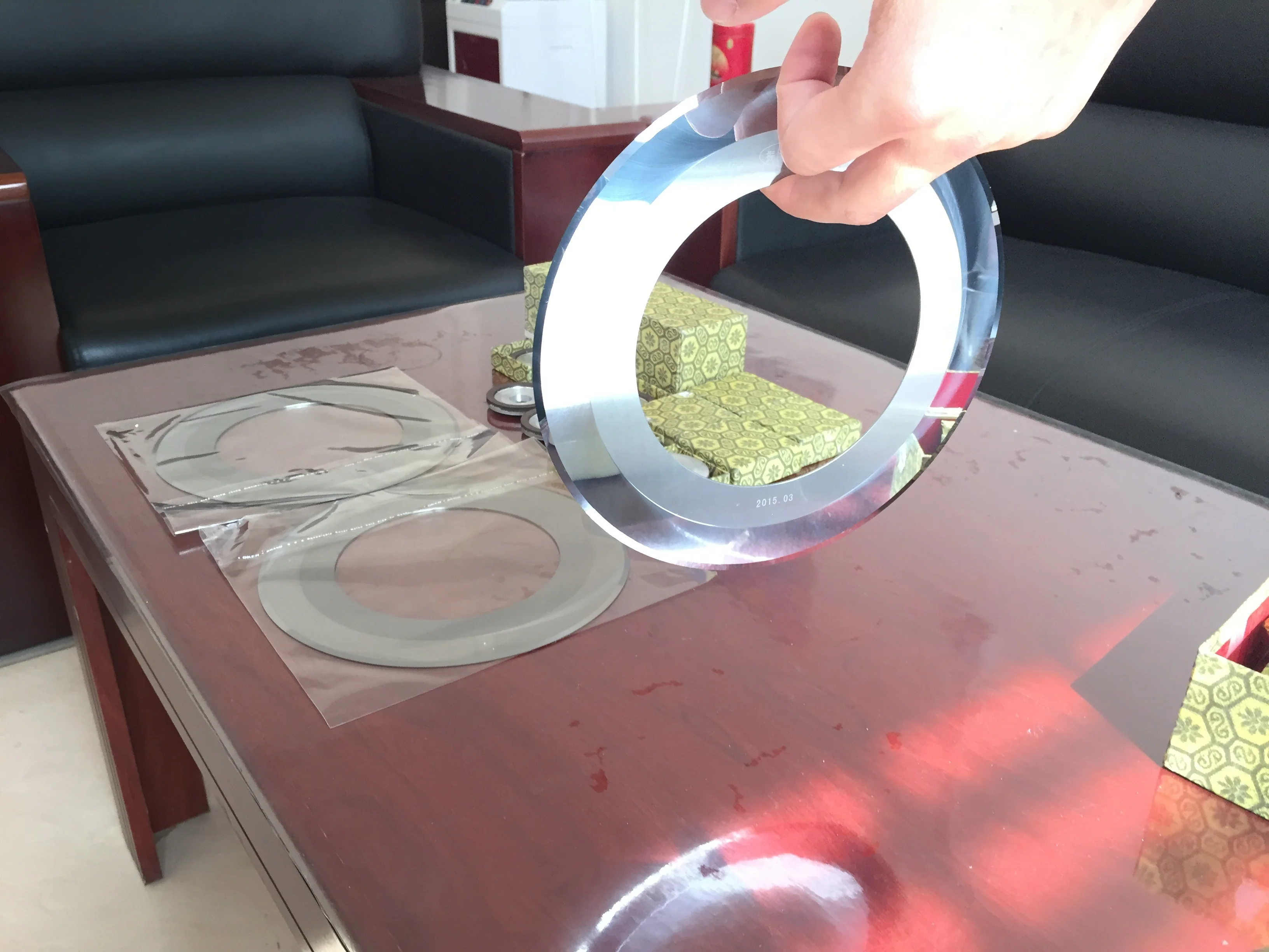 
Carbide Corrugated Carton Box Paper Round Thin Slicing Blades Knife 