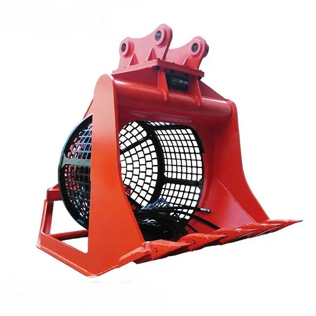 Screening Bucket Bonovo Hydraulic Rotating Screening Bucket For 1-120t Excavator