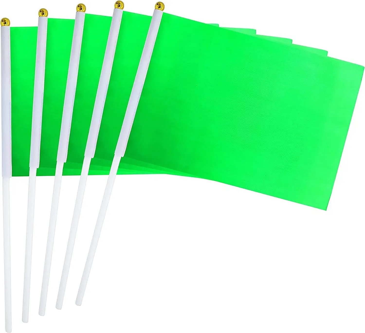 Solid White Blank Flag Small Mini Plain White Flags On Stick 5x8 Inch