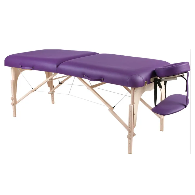 Sukar Luxury Classic Two-Section Adjustable Wooden Folding Massage Table Couch Spa Lash Bed