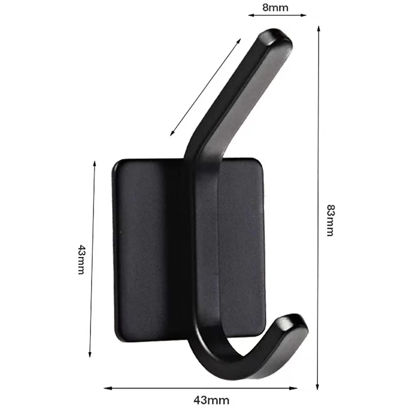 Stainless Steel Self Adhesive Wall Coat Hook Bathroom Shower Towel Robe Sticky Hanger Hook for hanging wigs handbag coat