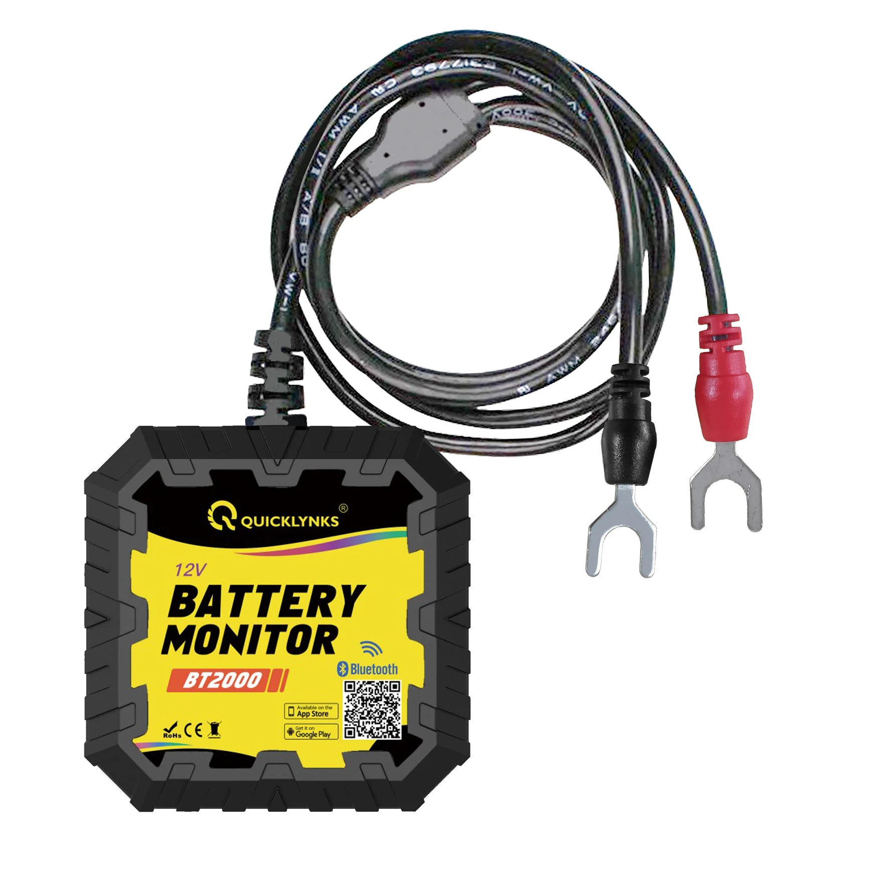 Quicklynks 12V  Battery Tester BT2000  Bluetooths 4.0 Battery Tester Monitor For All CCA test
