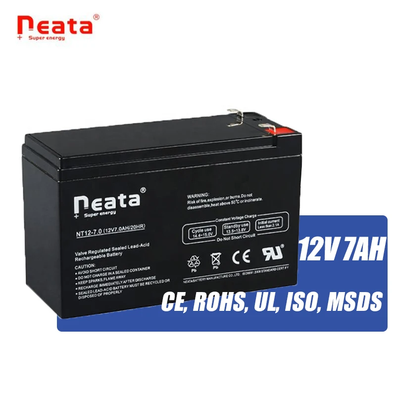 Neata deep cycle gel 12v 7ah lead acid MF 8ah 9ah 10ah 12ah sealed lead acid battery rechargeable 12 volt