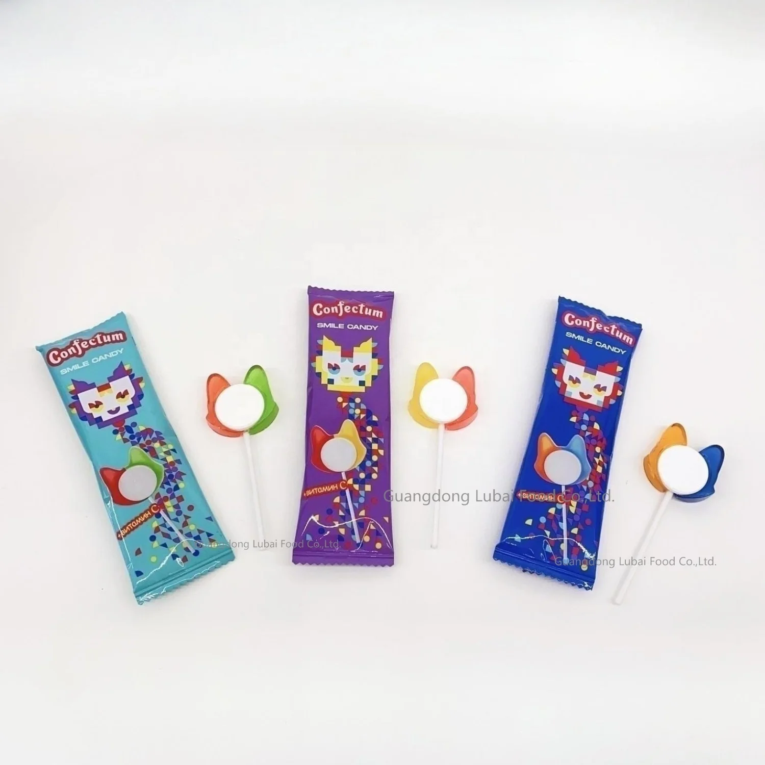 New Arrival 2 in 1 Funny Fruit Flavor Sweet Fox Lollipop