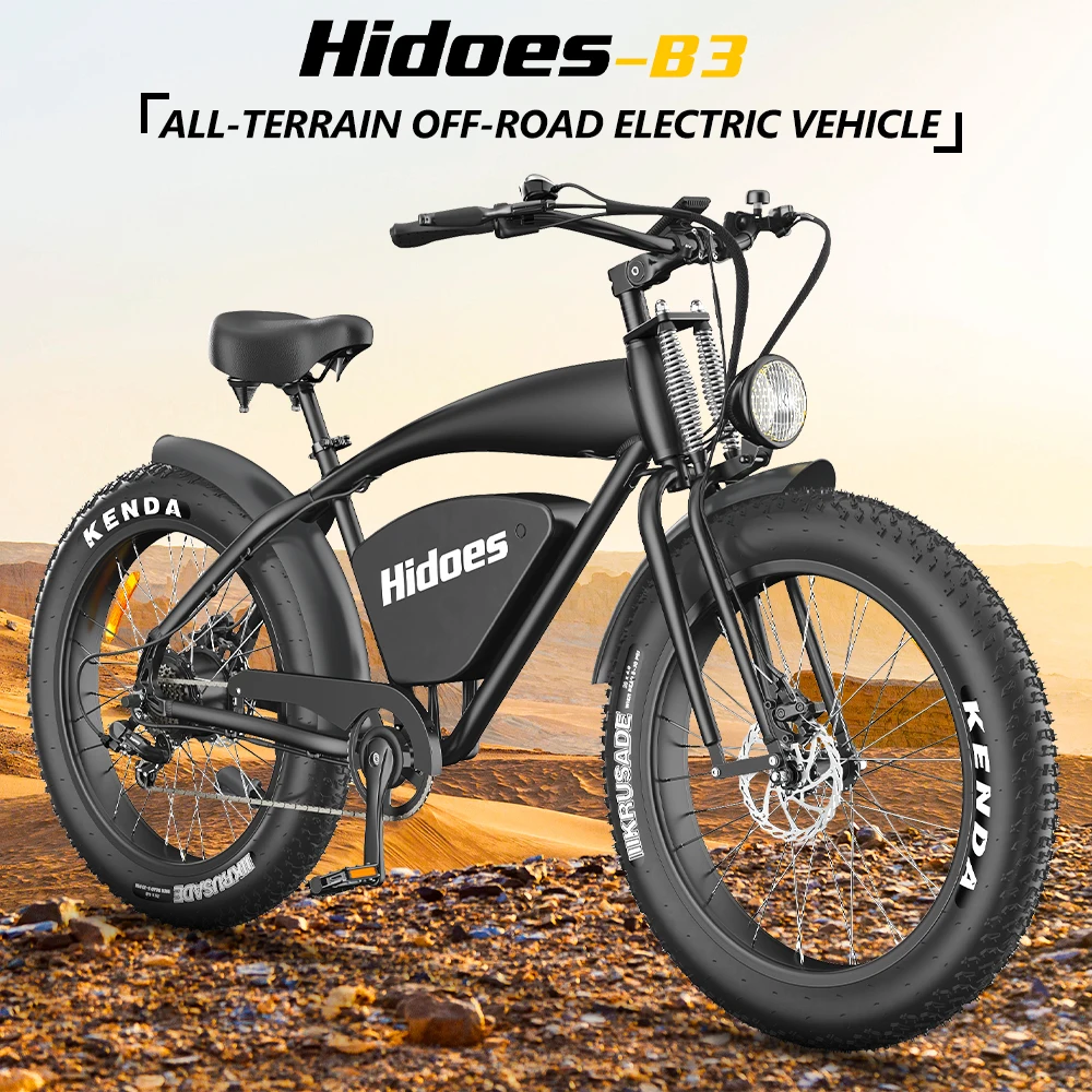 EU US Warehouse Hidoes B3 off road electric scooter bike 26 Inch Fat tire 48V 1200W 60KM/H electrical Mountain bike
