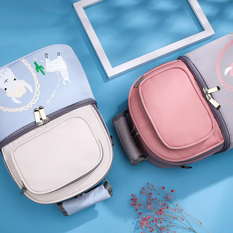 Mommy Carried Milk Cooler Bags Canvas Multi Layer Insulated Bags New Design Cooler Backpacks