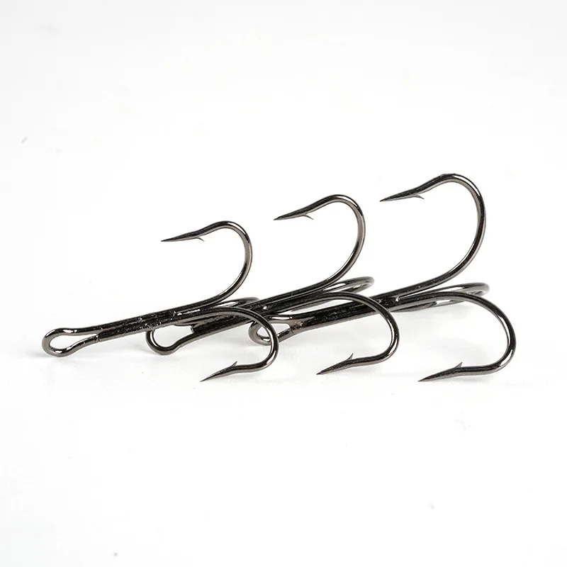 Jetshark 1x 2x Rustproof Round Bent Sea Fishing Treble Hook Manufacturers Barbed Fishing Hooks