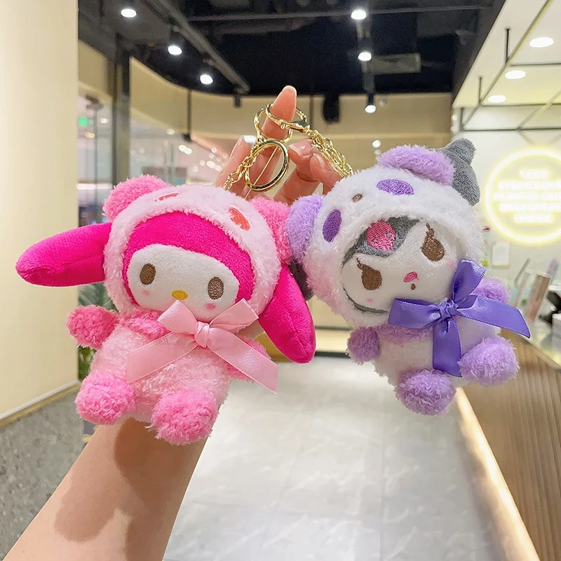 Новое поступление Sanrio Мультяшные мягкие мини 10 см Kawaii Kuromi игрушки брелок маленькие плюшевые куклы