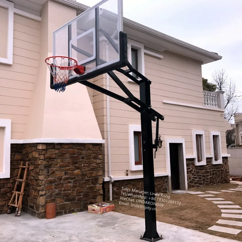 2024  new arrival  Inground Basketball hoops adjustable outdoor basketball  Goals system basketball stands for Adults
