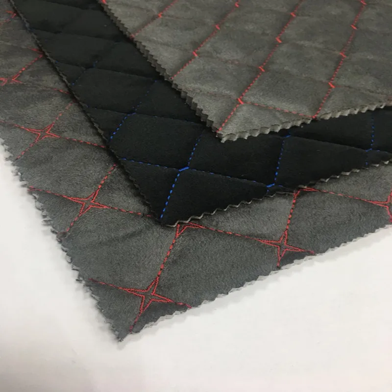 Фабрика автокресло стеганые велюр из замши с вышивкой пены & 6 мм скрепленный композитный ламинированный Вязание Авто сиденья ткань