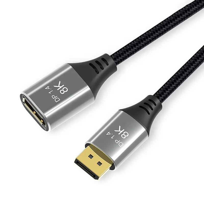 8K 60Hz 3D Visual Effect DP Male To Female Extension Cord Cable DP To DP Displayport To Displayport 1.4 Video Cable Adapter