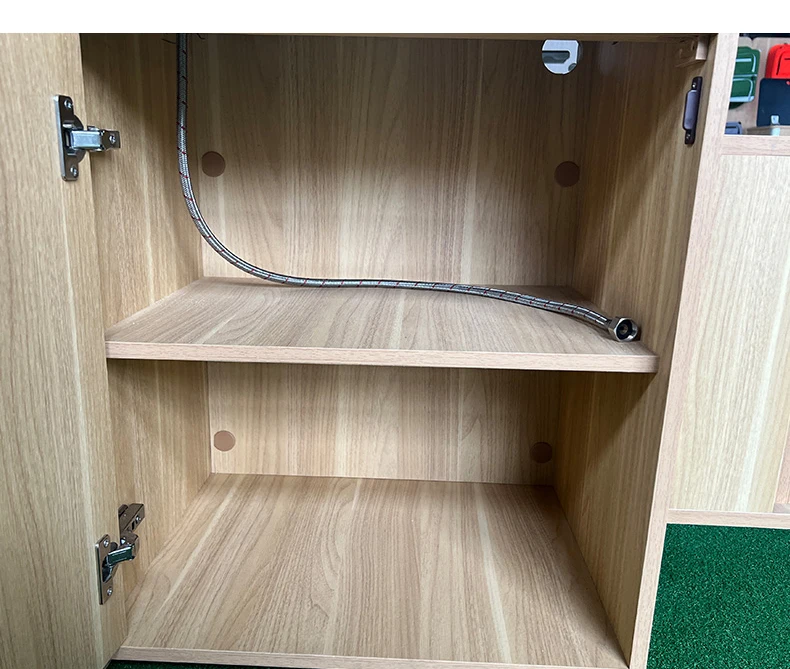 RV OUTDOORS  PUBLIC CARAVAN Mobile Portable Vanlife Box with Rectangular Stainless Steel RV Sink MINI KITCHEN