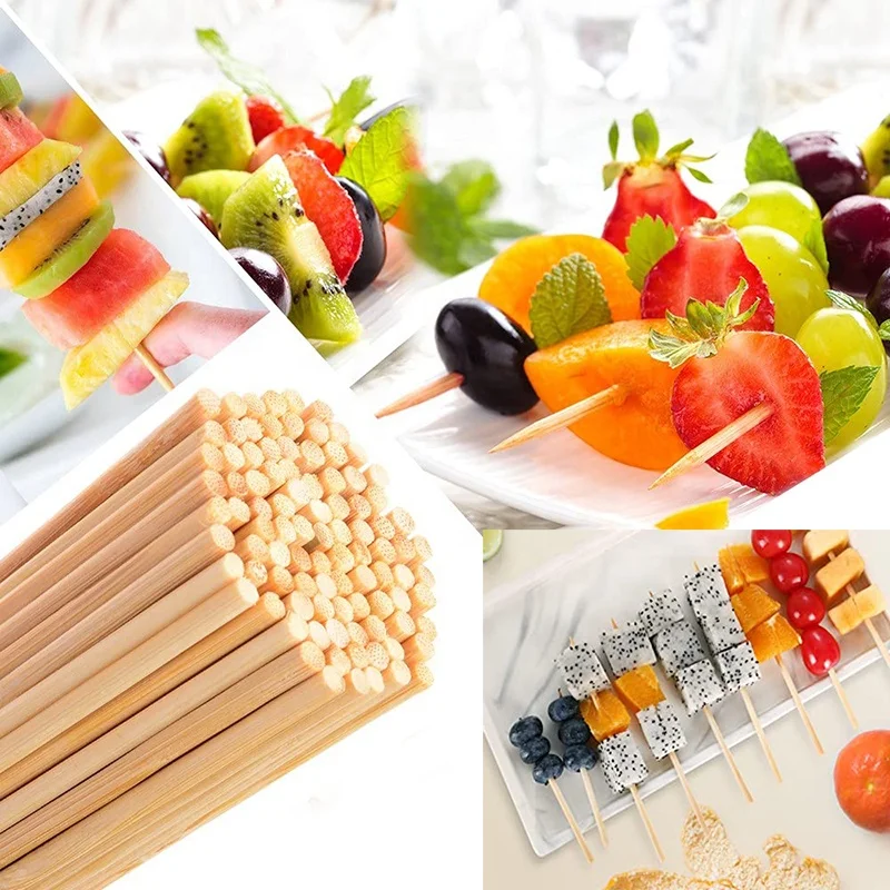 Fruit stick 25cm sausage stick ham  hot dog kebabs barbecue stick wholesale