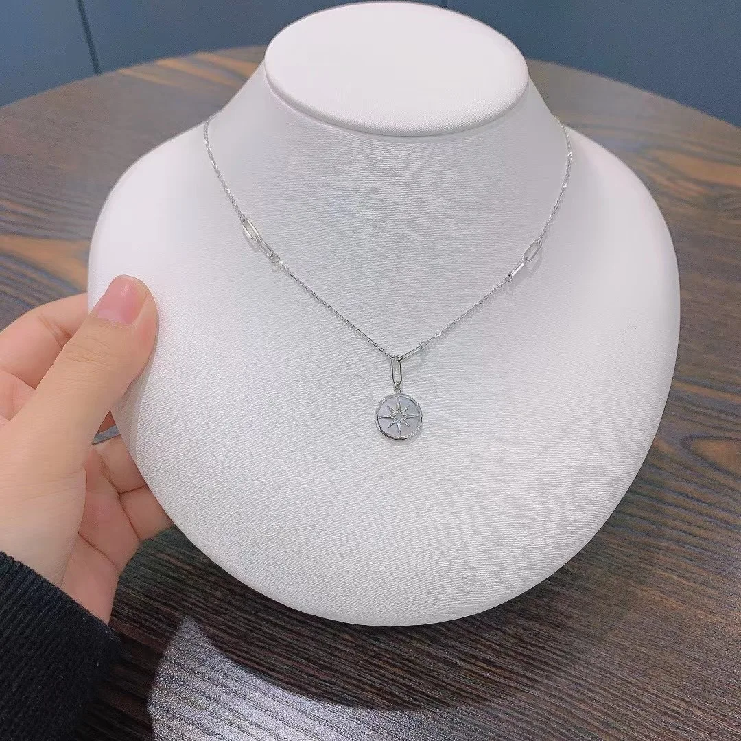 Hot Fashion Ins Fine Jewelry Wholesale 925 Sterling Silver 18k Gold Plated Zirconia Jewelry Pendant Necklaces For Women