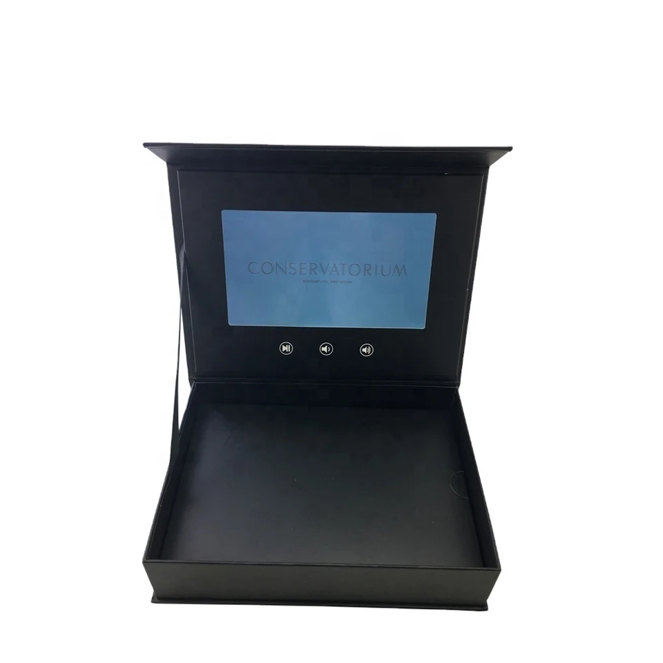customized video gift box lcd screen 2.4 4.3 5 7 10 inch video gift box lcd screen video presentation box